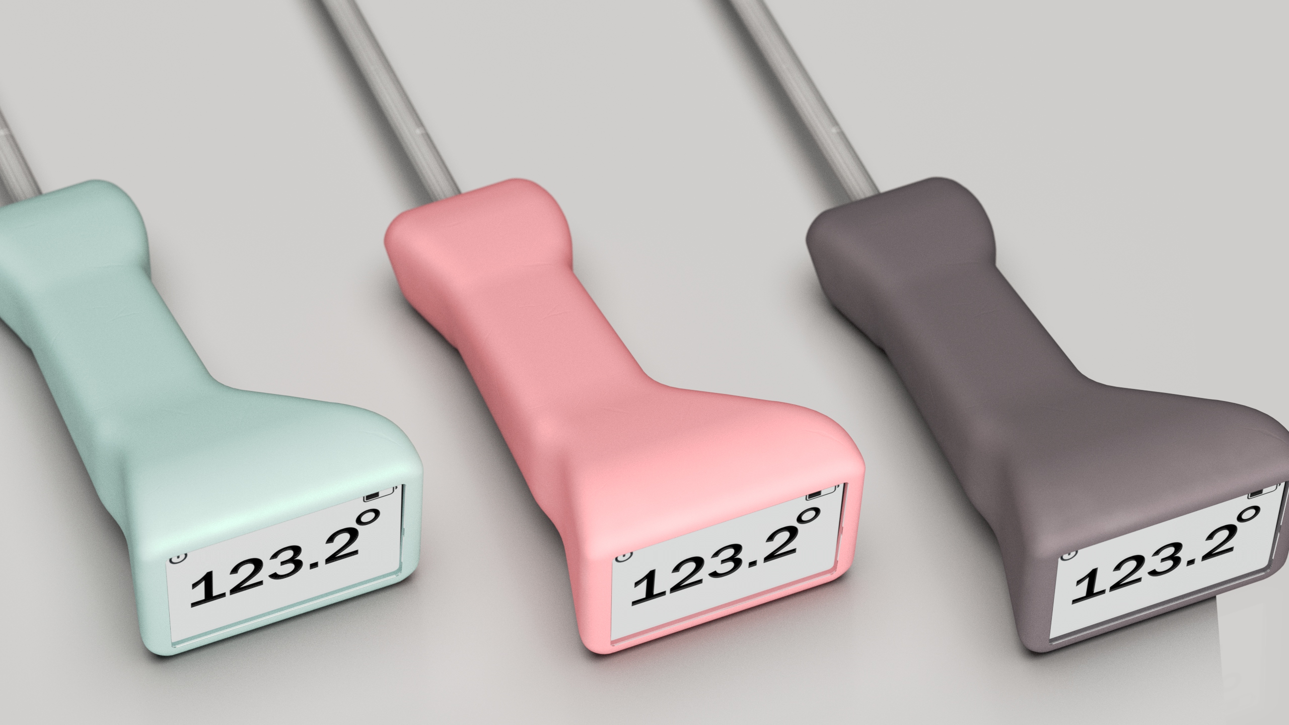 DONE. colorway lineup — Mint, Pink, Taupe/Grey side by side