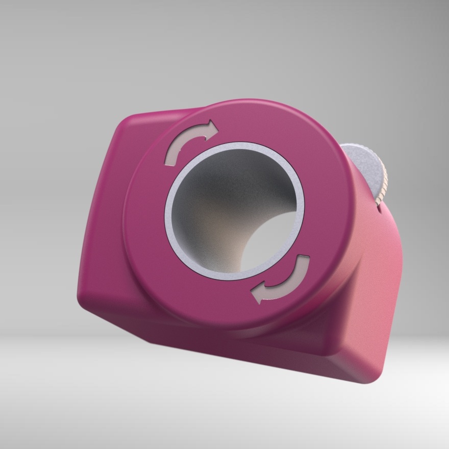 MEDucation MRI — pink colorway render, 3/4 view